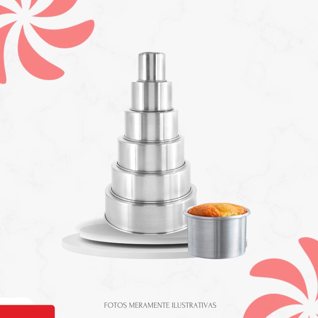 JOGO DE FORMA REDONDA C/7 - 10CM DE ALTURA - x10 x15 x20 x25 x30 x35 x40 - comprar online