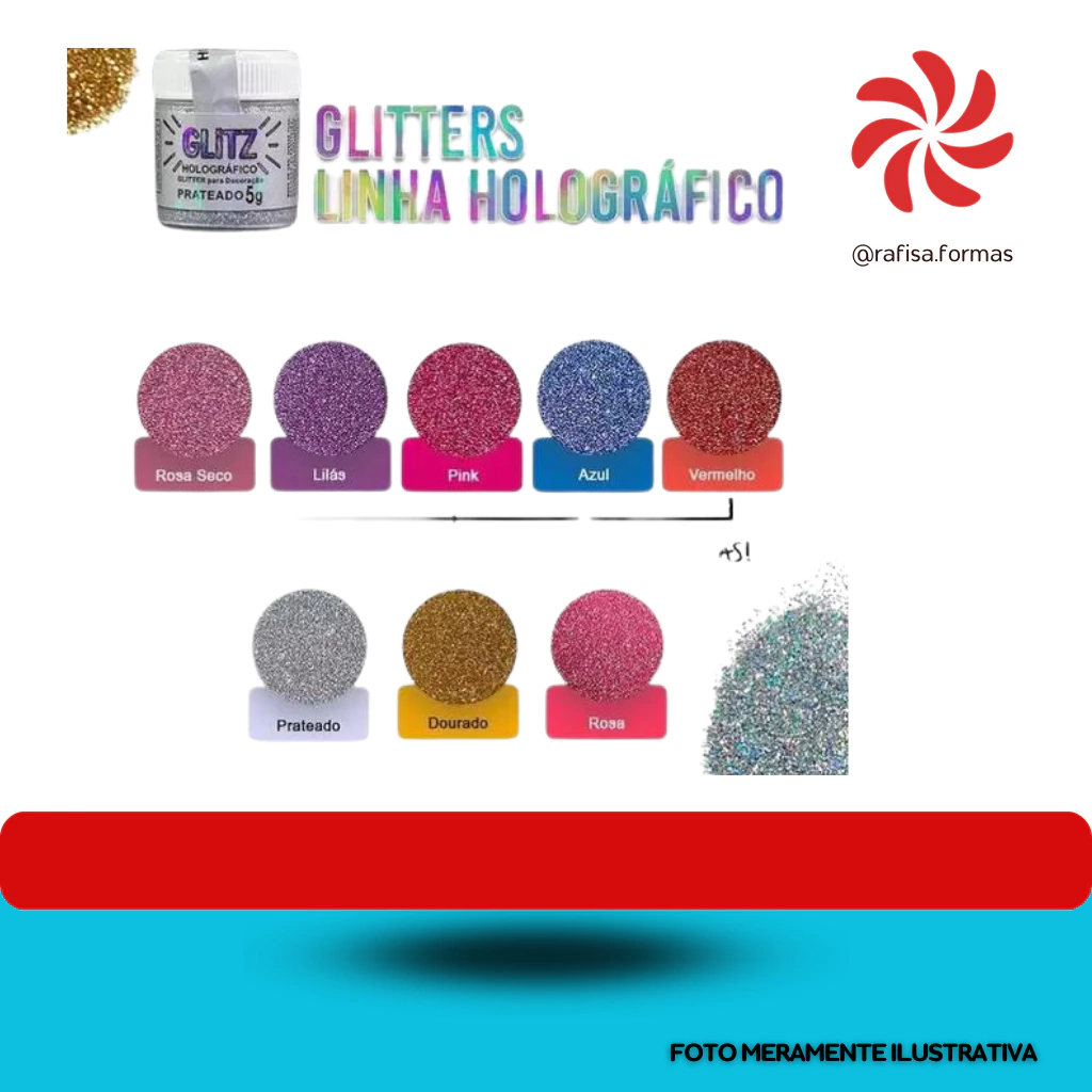 PÒ DECORACAO FAB GLITZ 5G - HOLOGRÀFICO