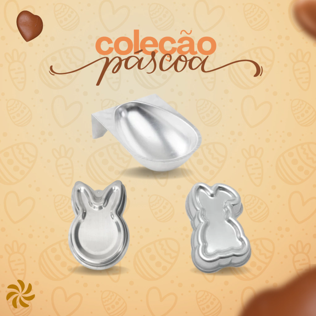 KIT C/3 FORMAS ESPECIAL PÁSCOA - BALLERINE CORPO DE COELHO, OVO DE PÁSCOA 250 GRAMAS E COELHO M - comprar online