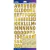 Stickers Alfabeto con foil dorado Sticko