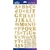 Stickers Alfabeto Calent Small con foil dorado Sticko