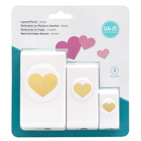 We R Memory Keepers Layering Punches 3/Pkg Hearts