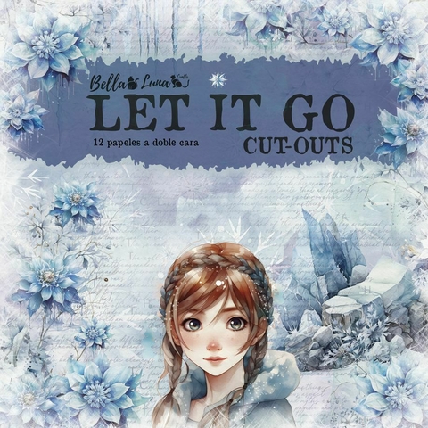 Pad 8x8" Bellaluna Crafts con 12 papeles doble cara Let it go Cut Outs - comprar online