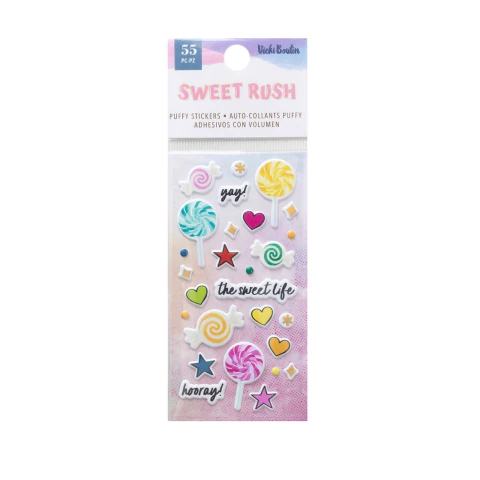 Vicki Boutin Sweet Rush Mini Puffy Stickers 55/Pkg American Crafts - comprar online