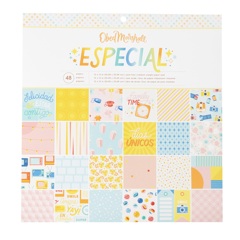 American Crafts Single-Sided Paper Pad 12"X12" 48/Pkg Obed Marshall Especial