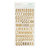Fine & Dandy Thickers Alpha Stickers 5.5" x 11" 202/Pkg Woodland/ Gold Foiled Foam