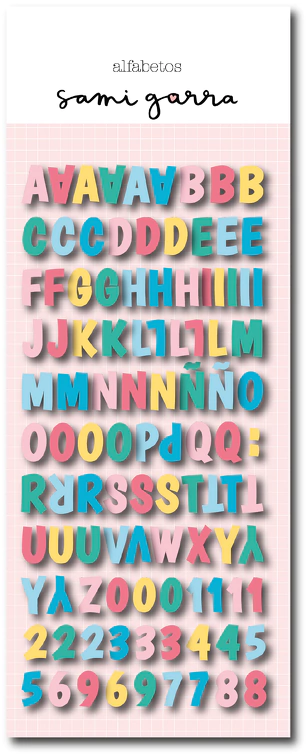Alfabeto Puffy CONFETI Sami Garra