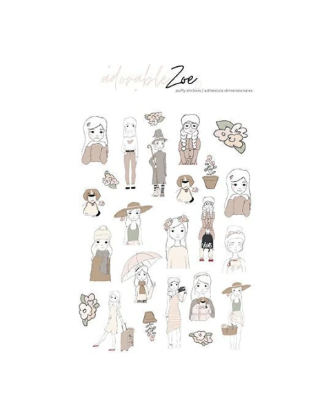 Pack pegatinas puffy ADORABLE ZOE 2.0 - comprar online