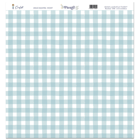 Hule MANTEL VICHY 12"x12" PICNIC