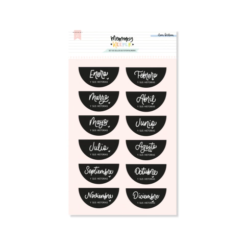 Kit de Sellos acrílicos HISTORIAS MENSUALES Memory Loquer - Lora Bailora