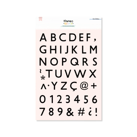 Kit de Sellos acrílicos ABC SOMBREADO RELLENO Memory Loquer - Lora Bailora