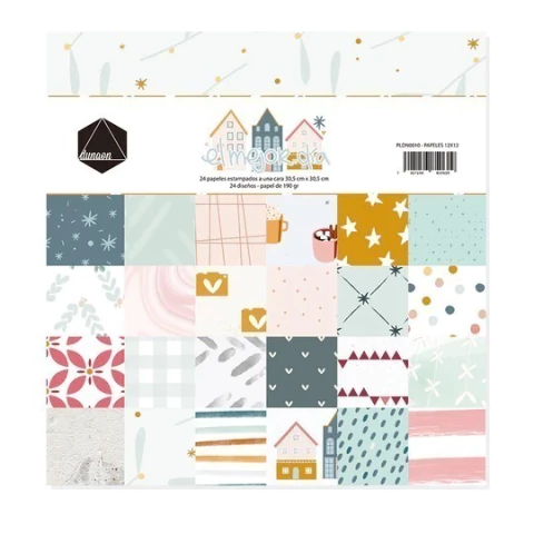 Bloc 24 papeles 12x12 una cara EL MEJOR DÍA Dunaon