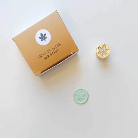 Mini sello de lacre sin mango Hoja de otoño MOKA - comprar online