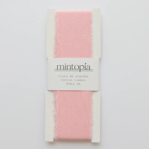 Cinta de algodón Mintopía 4 cm x 3 m Pastel Pink - comprar online