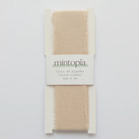 Cinta de algodón Mintopía 4 cm x 3 m Cream - comprar online