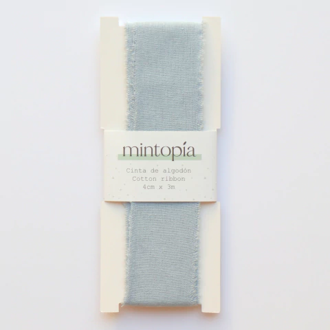 Cinta de algodón Mintopía 4 cm x 3 m Fog Blue - comprar online