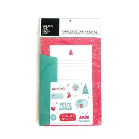 Papeles de Carta FIESTAS con sobres y stickers Dreams and Paper