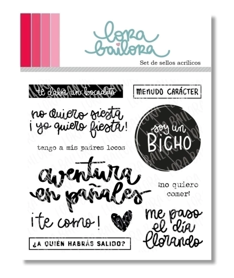 Sello acrílico 10x10cm colección BICHO Lora Bailora