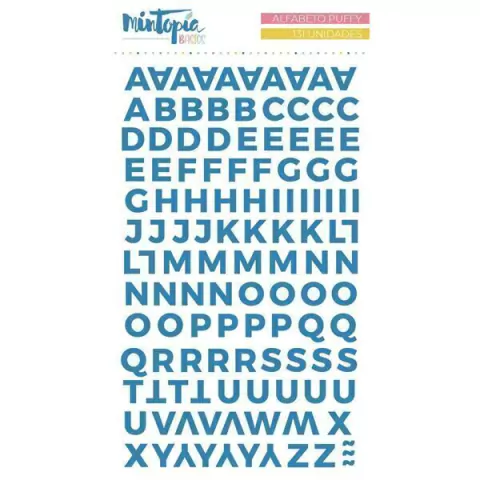 Alfabeto puffy Mintopia Basics Azul Oscuro