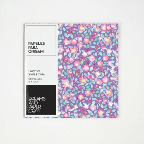 Papel para Origami 15×15 Motivo Mosqueta Dreams and Paper