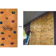 Parede De Escalada 160x100 Cm Strongfit (placa C/10 Agarras Cada)