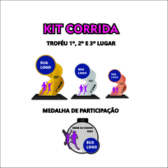 KIT 08 DE TROFÉUS E MEDALHAS CORRIDA