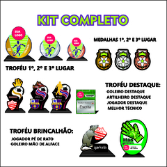 KIT 05 DE TROFÉUS E MEDALHAS FUTEBOL DE CAMPO na internet