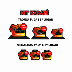 KIT 01 DE TROFÉUS E MEDALHAS KARATÊ