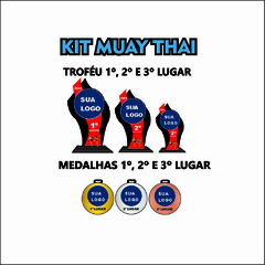 KIT DE 01 TROFÉUS E MEDALHAS MUAY THAI