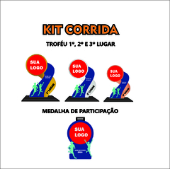 KIT 01 DE TROFÉUS E MEDALHAS CORRIDA