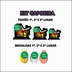 KIT DE TROFÉUS E MEDALHAS CAPOEIRA