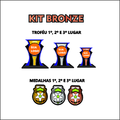 KIT 03 BRONZE DE TROFÉUS E MEDALHAS FUTEBOL DE CAMPO