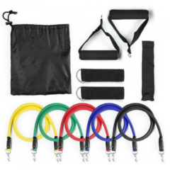 KIT ELÁSTICOS EXTENSORES COM 5 RESISTENCIA