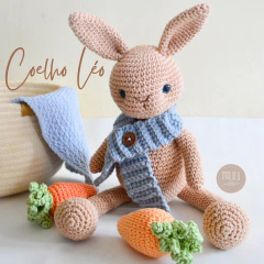 Coelho Léo amigurumi na internet