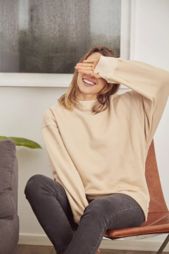 Cuello Redondo Beige - tienda online