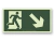 Placa Rota de Fuga Seta Direita P/ Baixo Fotoluminescente S6