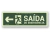 Placa Saída Emergência Seta Esquerda Fotoluminescente S13-EM
