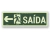 Placa Saída Seta Esquerda Fotoluminescente S13-E