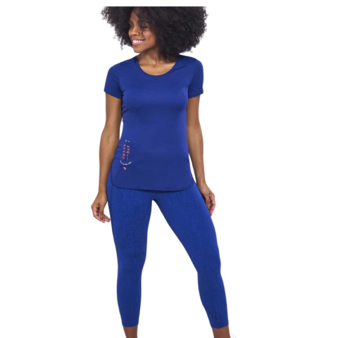 Camiseta Alto Giro Skin Fit Inspiracionais - Azul