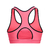 Top Feminino Under Armour HG Mid Padlees - Rosa na internet