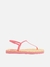 Sandália Rasteira Square Thong Crochê Brizza - Rosa - comprar online