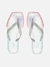 Chinelo de Dedo Glitter Square Brizza - Prata/Rosa