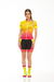 Camisa Ciclismo Z-Nine Sport Feminina Manga Curta - Amarelo Neon E Rosa