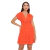 Vestido Curto Gola V Sol e Energia Feminino - Laranja