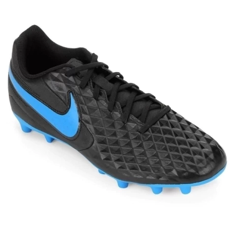 Chuteira Campo Nike Tiempo Legend 8 Club - Preto E Azul