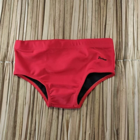 Sunga Infantil Lisa Vermelha com Forro Verão 05