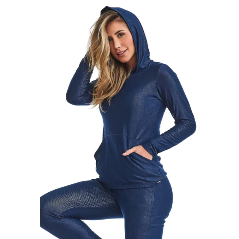 Blusa Manga Longa Caju Brasil Joyful - Azul