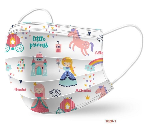 MÁSCARA DESCARTÁVEL TNT INFANTIL TRIPLA CAMADA E CLIP NASAL ESTAMPAS