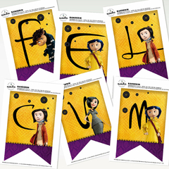 Banderín Gráfico Feliz Cumple Coraline