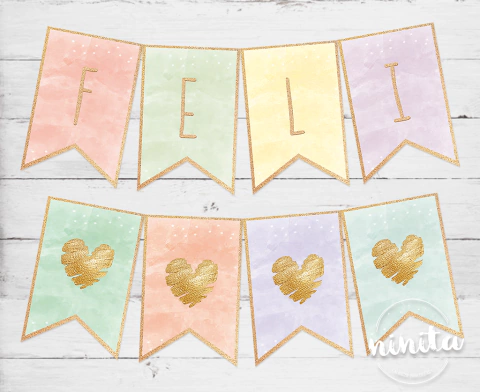 Banderín Gráfico Corazones